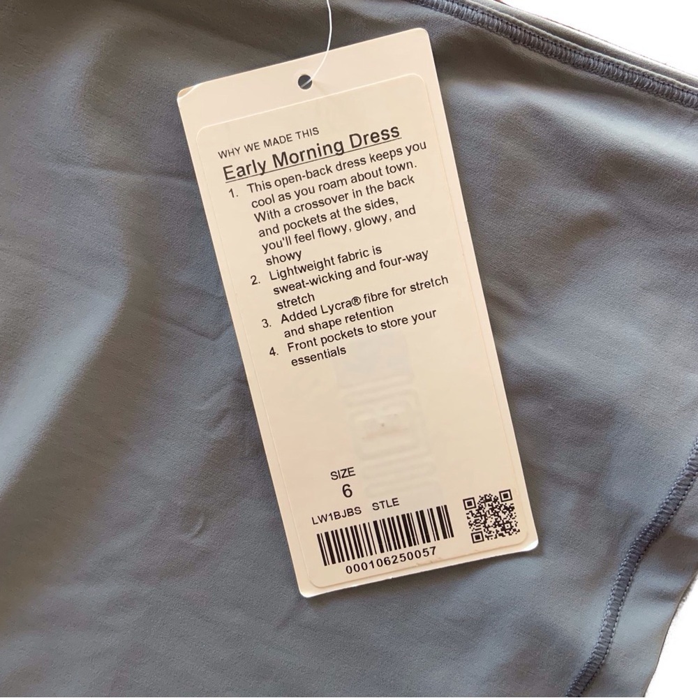 NWT Lululemon Early Morning Dress Steam Blue Size 6 - Picture 4 of 10